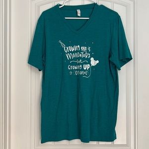Walt Disney Growing Old Quote T shirt